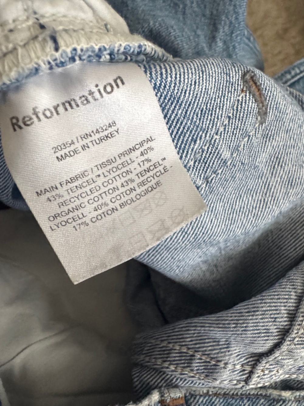 Reformation Cynthia High Rise Straight Jeans in Colorado Wash - Picture 8 of 8